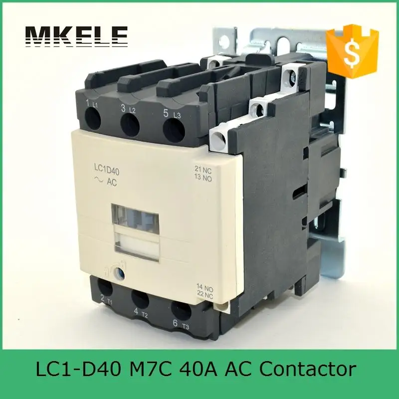 

LC1-D40 M7C 3P+NO+NC telemecanique contactor 220v single phase electrical contactor types with 85% silver contacts