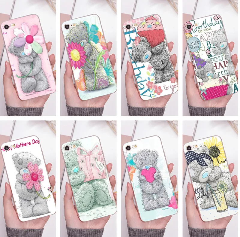 

Soft silicone phone case for 6plus case Tatty Teddy Me To You Bear Soft Phone case Covers For iPhone 5s 6s 7 8plus 6plus cases