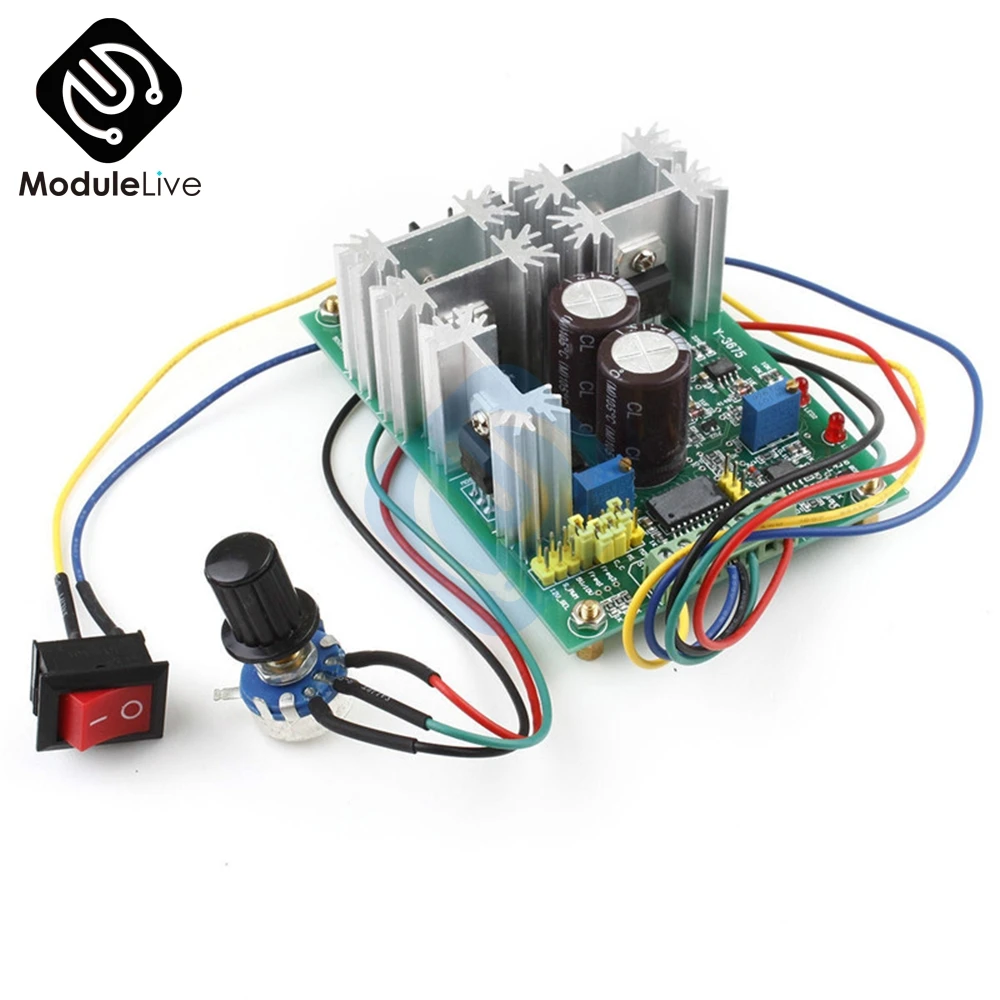 

DC 10-60V 12V Motor Driver Speed Control Governor Soft Start H-Bridge