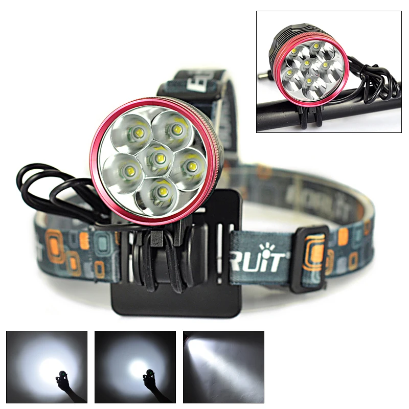 10000Lm 6x XM L T6 LED Front Bicycle Bike light Headlamp 3Modes Waterproof Cycling Head Light