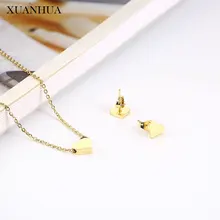 XUANHUA ювелирные изделия из нержавеющей стали Женские Vogue ожерелье серьги набор ювелирных аксессуаров Ювелирные наборы богемные
