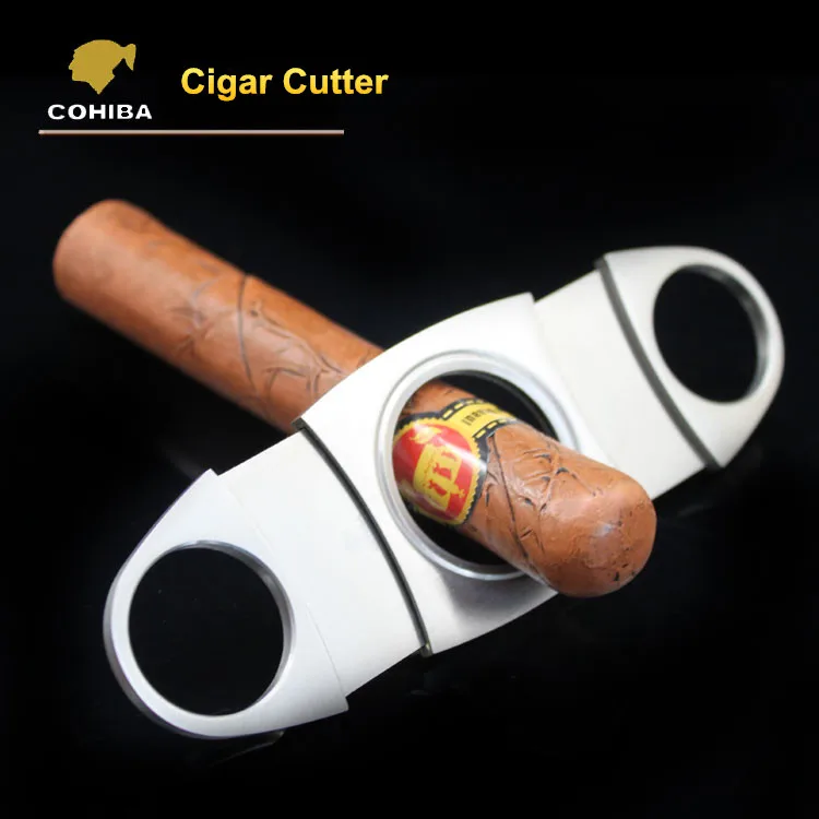 COHIBA Oversized Caliber 32mm Cigar Cutter Stainless Steel Thick Cigar