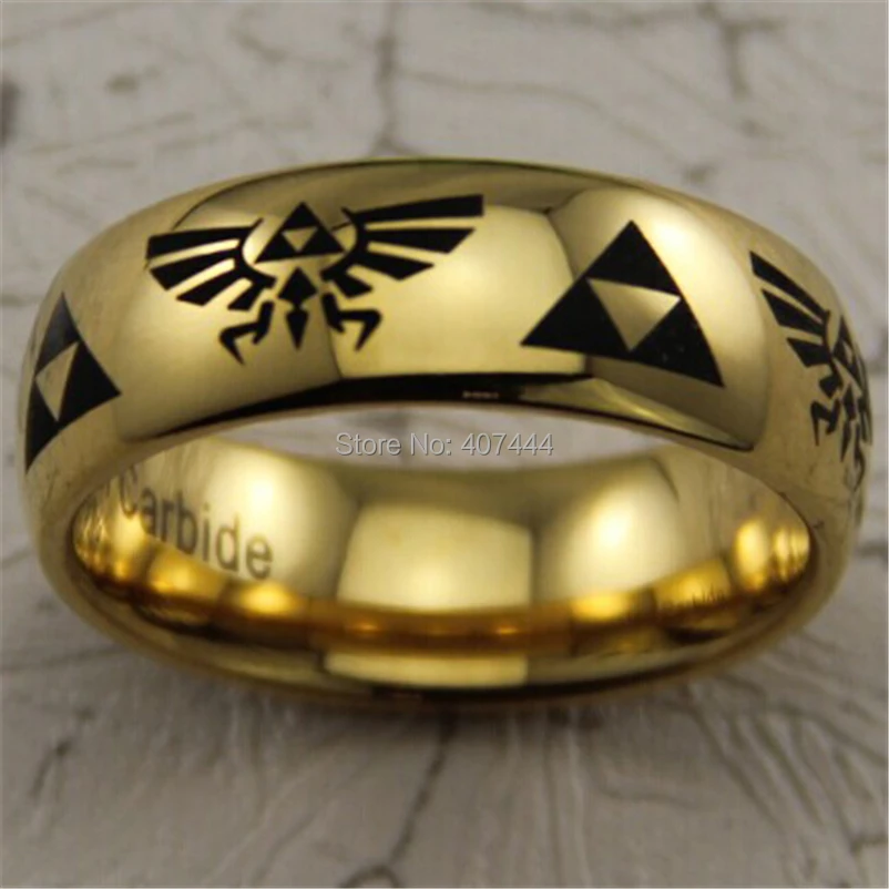 YGK ювелирные изделия 6 мм/8 мм золотой купол комфорт Fit Legend of Zelda мужское