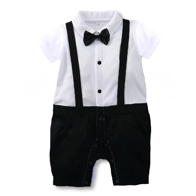 Одежда для детей; Новая летняя одежда в британском стиле для маленьких мальчиков; повседневный комбинезон джентльмена на бретелях с бантом; комбинезон для новорожденных