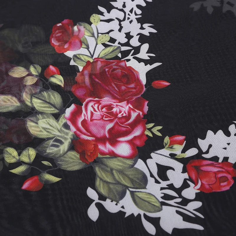 Women Boho Floral Loose Blouse Open Stitch Tops Shirt Floral Print Chiffon Cardigan Kimono Summer Beachwear Black Gray Blusas
