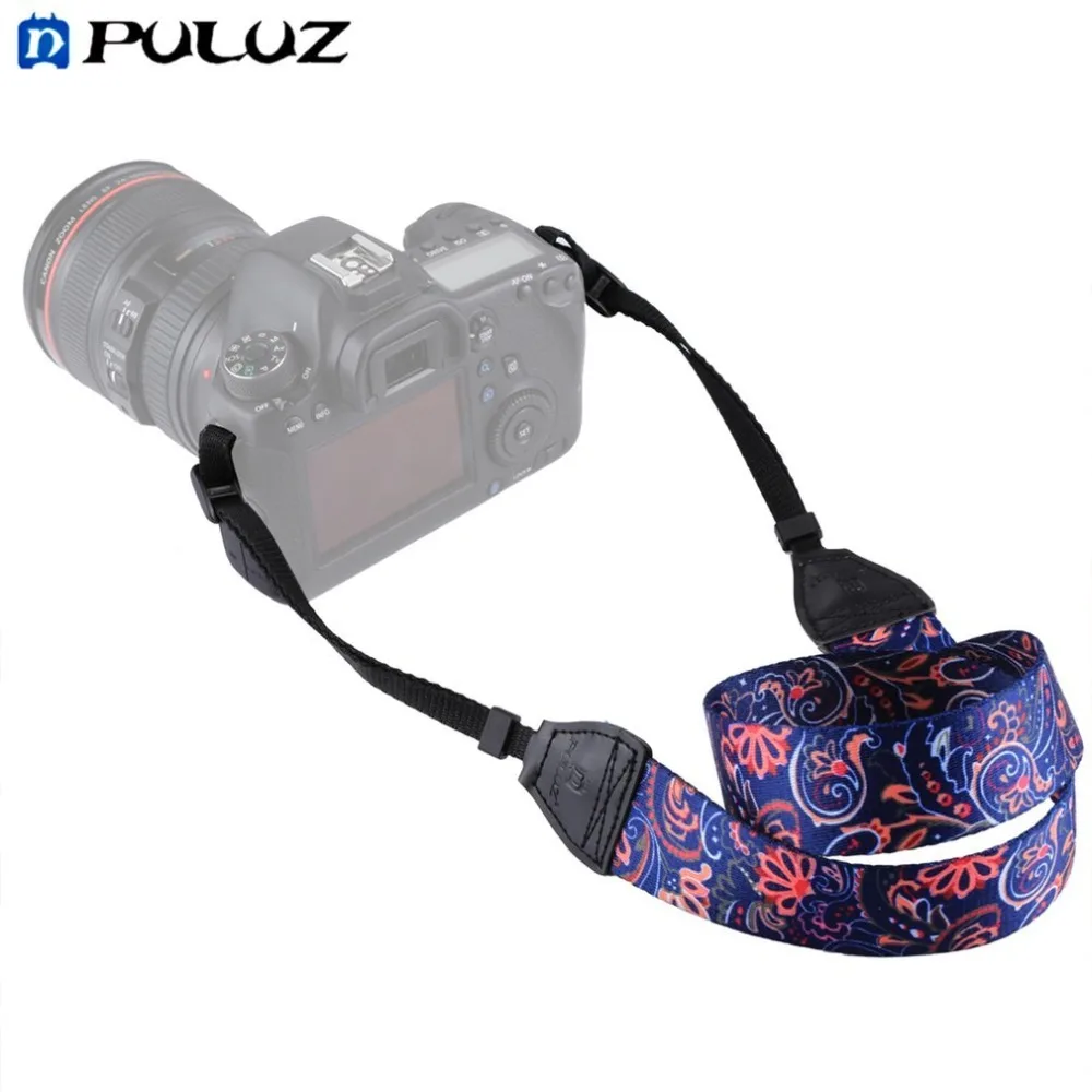PULUZ винтажный этнический стиль цветочный принт Нескользящая камера Шея плечевой ремень для камеры sony, Canon, SLR/DSLR камера