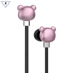 Ssmarwear A-45 мультяшный медведь наушники плотно прилегающие к уху, проводные наушники бас наушники для мобильного телефона Mp3 Mp4 Iphone Xiaomi huawei