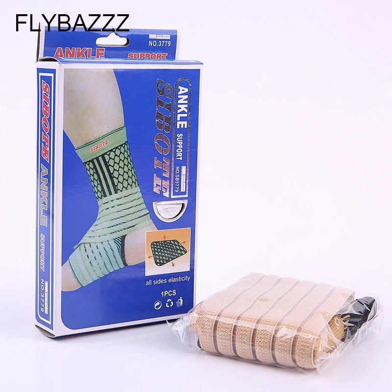 FLYBAZZZ High Elastic Bandage Compression Knitting Sports Protector Basketball Soccer Ankle Support Vrace Guard free shipping (7)