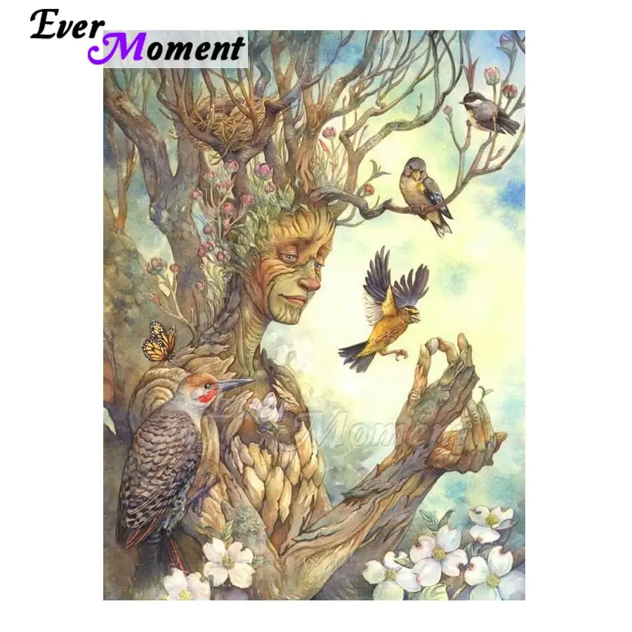 

Ever Moment Tree Bird Diamond Painting Full Square Drill 5D DIY Cross Stitch Rhinestone Diamond Embroidery Mosaic Decor S2F1600