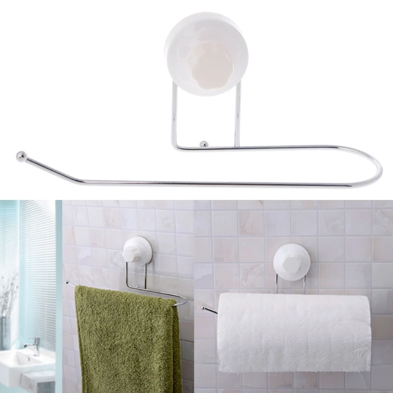 

High Quality Toilet Paper Holders Towel Rack Bathroom Strong Vacuum Sucker Tissue Shelf