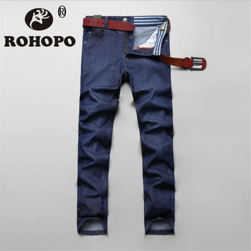 

Tencel Fabric Man Straight Jeans 2019 Autumn Quality Top Brand Trousers Jeans 30 to 42 Plus Size Striped Casual Micro Elasticity