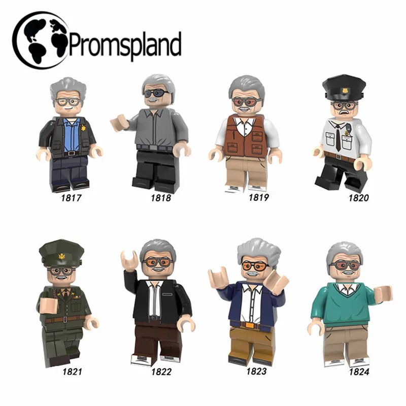 8 шт. Stan Lee Мини фигурку игрушечные лошадки для детей ПВХ отец героев | Игрушечные кубики -32967561118
