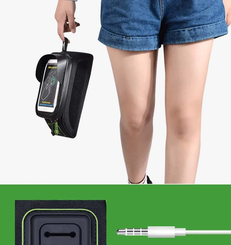 Flash Deal Rockbros Bicycle Bag 5.8 6.0 Inch Phone Case Waterproof Touchscreen Bike Frame Top Tube Bag Basket Cycling Bags Bike Accessories 8