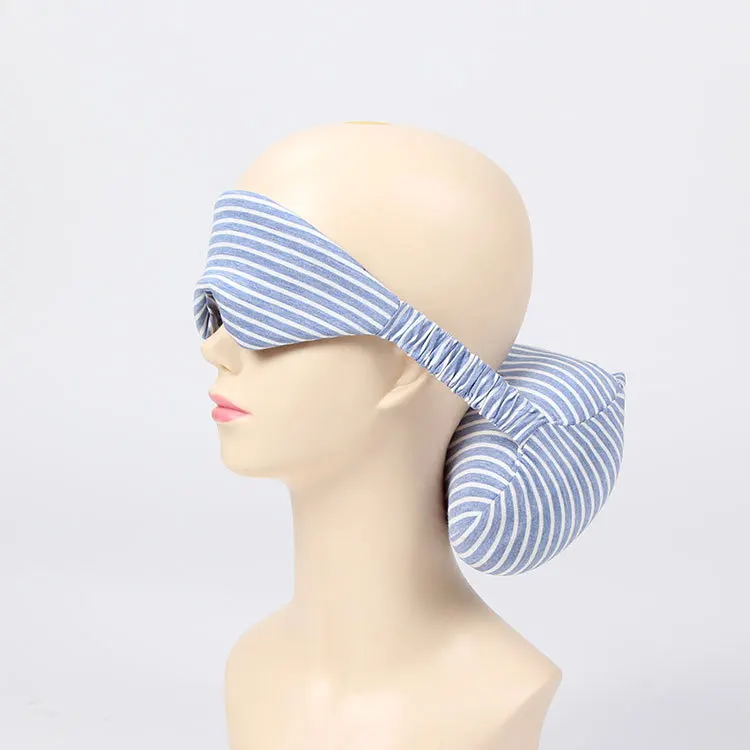 Многофункциональная бизнес-подушка для шеи, маска для глаз и сумка для хранения с ручкой, портативная 70 г, размер 13*14*24 см, удобная - Цвет: Blue