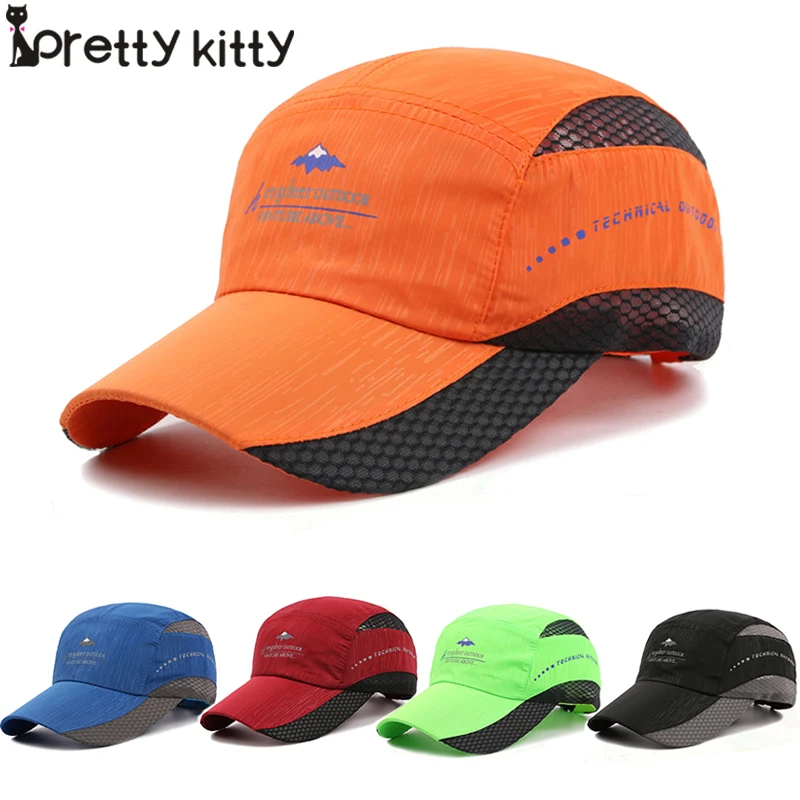 

PRETTY KITTY summer Anti-UV Breathable quick-dry cool lightweightriding fishing baseball caps hats for adult unisex adjustable