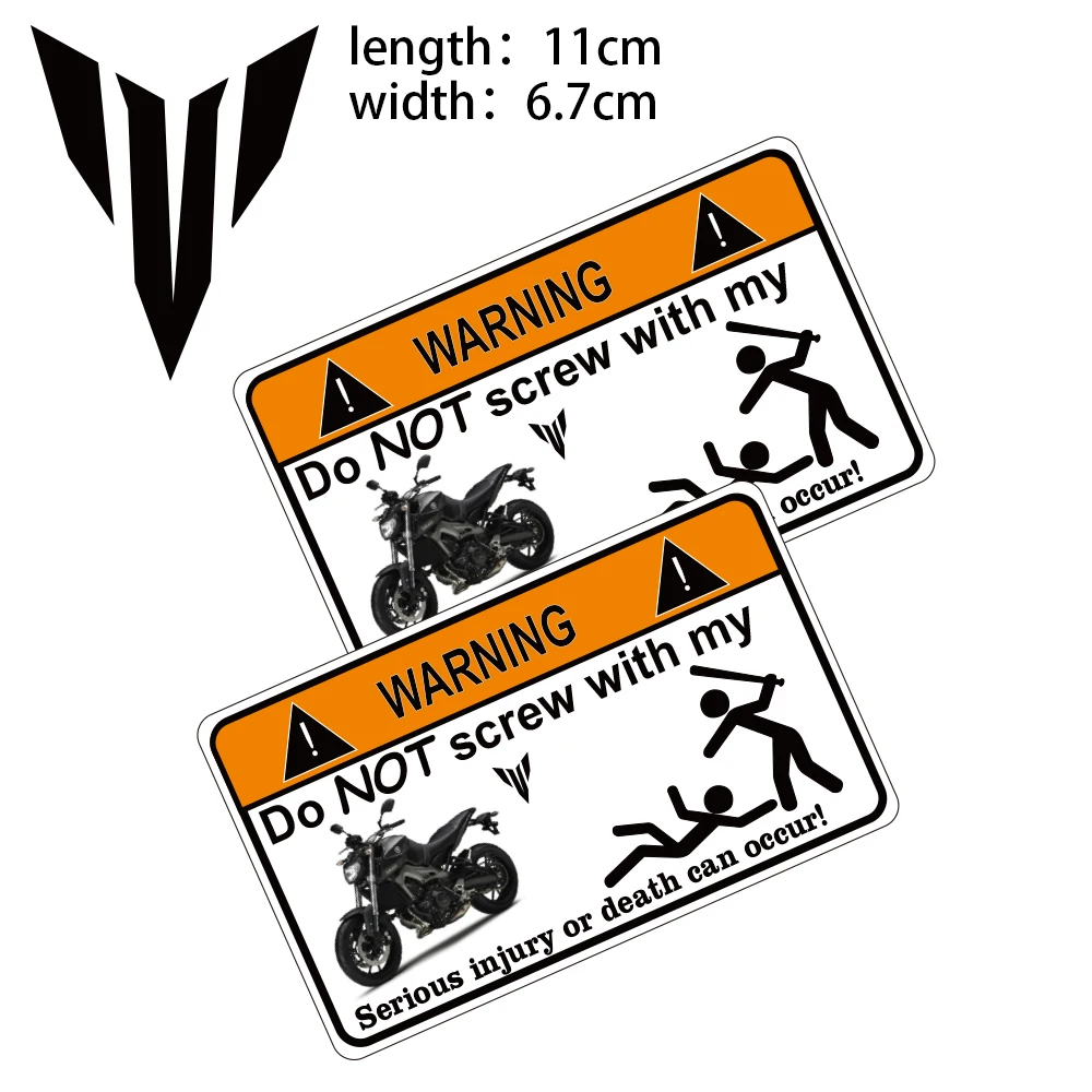 

KODASKIN 2 Pieces Do Not Screw Warning Sticker Decal for YAMAHA MT09 MT10 MT07 MTX3 MT01