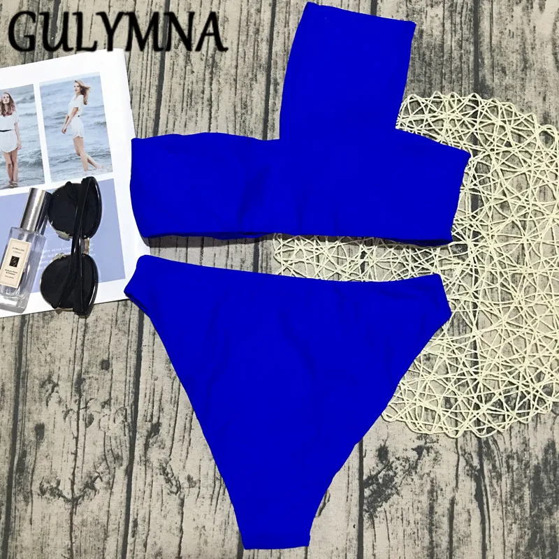 GULYMNA летние бразильские бикини 2019 пуш-ап купальники женские стальные кольца средняя талия Maillot De Bain Femme винтажные бикини купальник