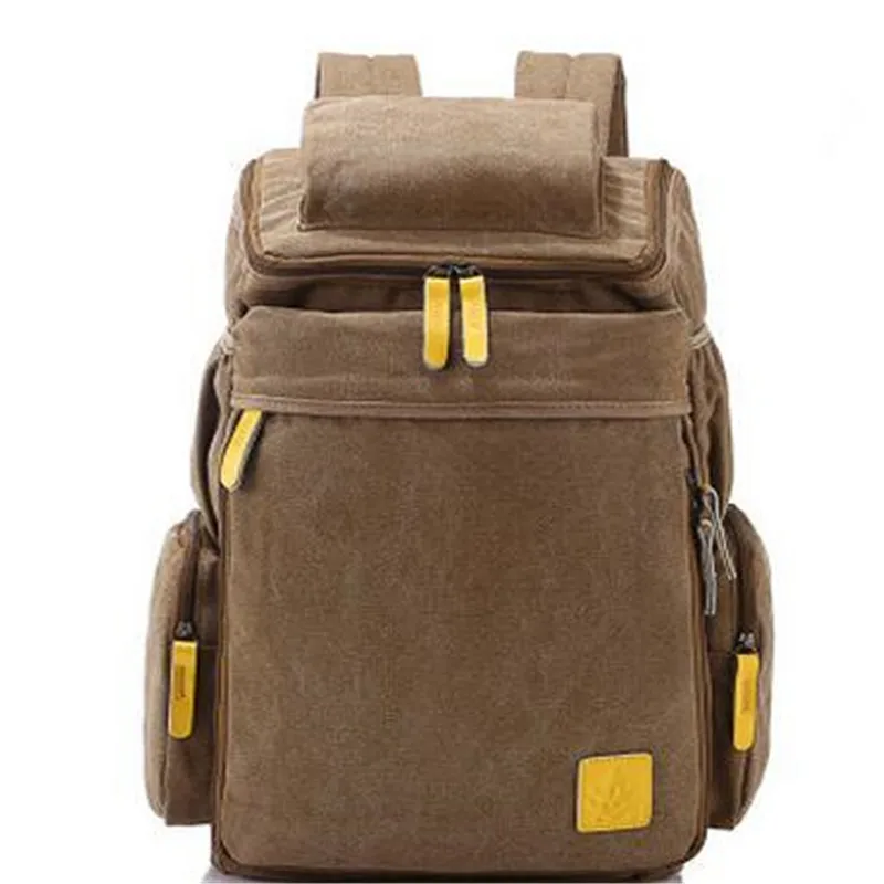 

Double Shoulder Bag Men's Leisure Backpack Wash Water Canvas Student Computer Bag Outside Big Capacity Travel Bags