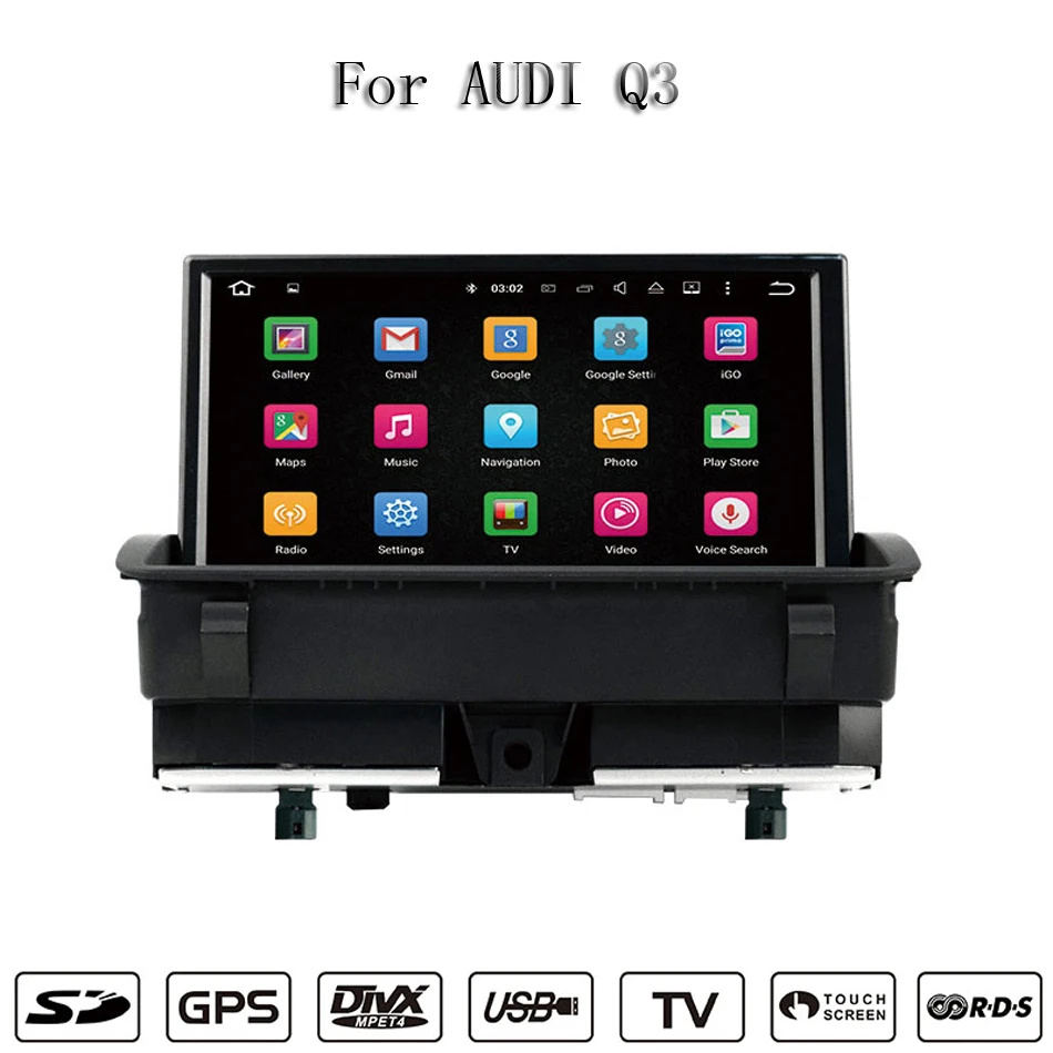 

Latest Android 7.1 Multimedia For Audi Q3 2011~2015 Radio CD DVD Player CarPlay BT GPS Navi Map Navigation System