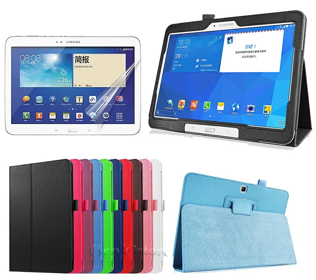 Кожаный чехол для SAMSUNG Galaxy Tab 3 10 1-дюймовый P5200 GT-P5200 P5210 Подставка планшета