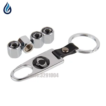 

Car Styling Wheel Tire Valve Caps Cover With Leather Keychain For Ssangyong ActYon Tivolan Korando Rodius Chairman Rexton Kyron