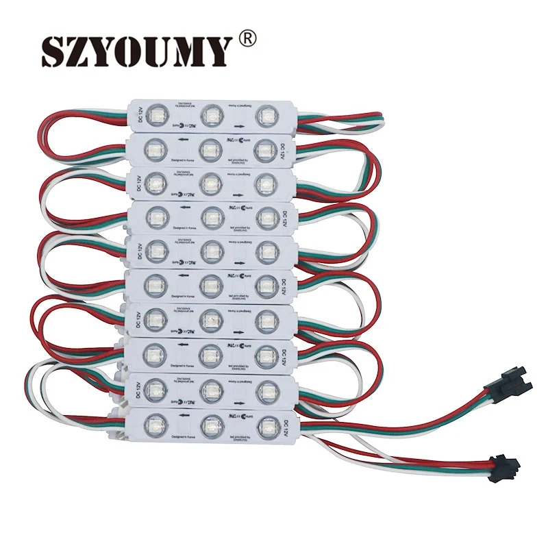 SZYOUMY Новинка 3 светодиода s 5050 SMD RGB светодиодный модуль объектива