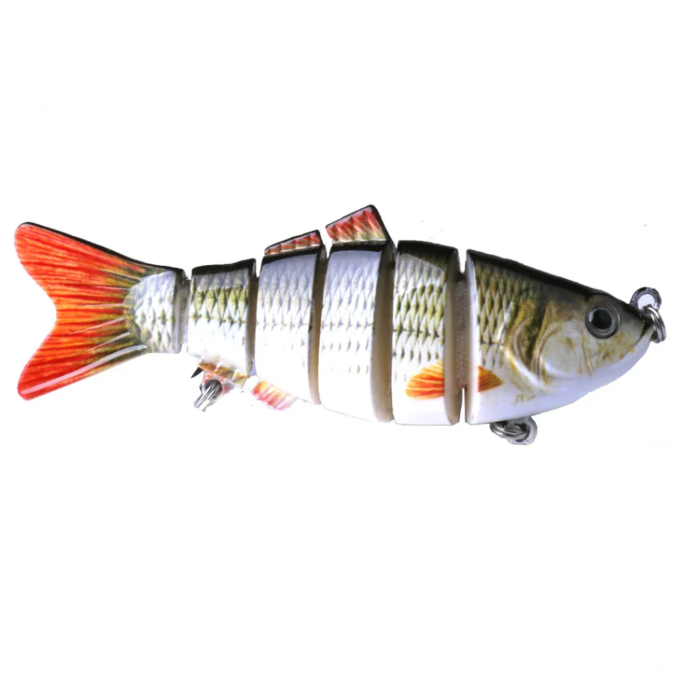Señuelo de Pesca HENGJIA 10 cm 20g ojos 3D 6 segmentos señuelo duro de Pesca realista Crankbait con 2 cebos de Pesca Cebo Señuelo de Pesca HENGJIA 10 cm 20g ojos 3D 6 segmentos señuelo duro de Pesca realista Crankbait con 2 cebos de Pesca Cebo