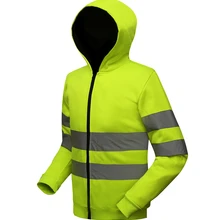 Высокий Видимость зимний защитный жилет с шапками и молнией