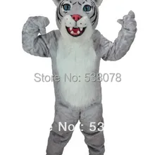 Светло-серый костюм талисмана с изображением дикого кота для взрослых, костюм кунг-фу панды для вечеринки SW618