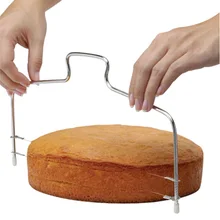 Nivelador ajustável dupla cortador fatia de pão durável ferramenta de cozimento do bolo de aço inoxidável acessórios de cozinha cozinha baking gadget