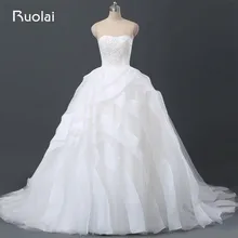 Real Photo Gorgeous Dubai Strapless Ball font b Gown b font font b Wedding b font