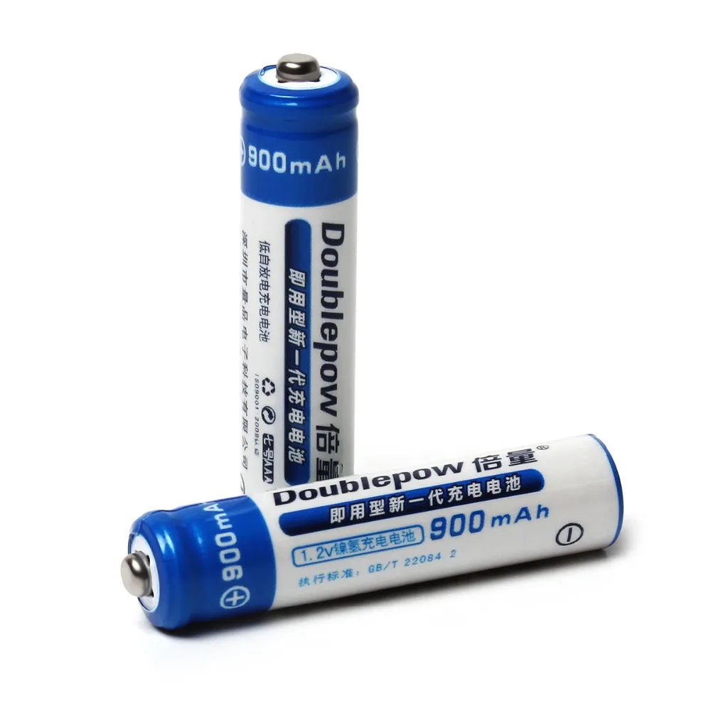 

Doublepow 2pcs/lot AAA 1.2V 900mAh Ni-Mh LSD Rechargeable Battery with 1200 Cycle High energy density long life battery