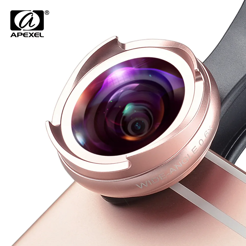 

APEXEL 2in1 0.6X Wide-angle+10X Macro Phone Lens Luxury Univesal for iPhone Samsung Huawei&other Smartphones with 4K High HD