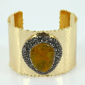 

New Fashion Snakeskin Bangle Charm Women Cuff Bangle with Rhinestone Trinket Stone Open Bangle Bracelet for Jewelry