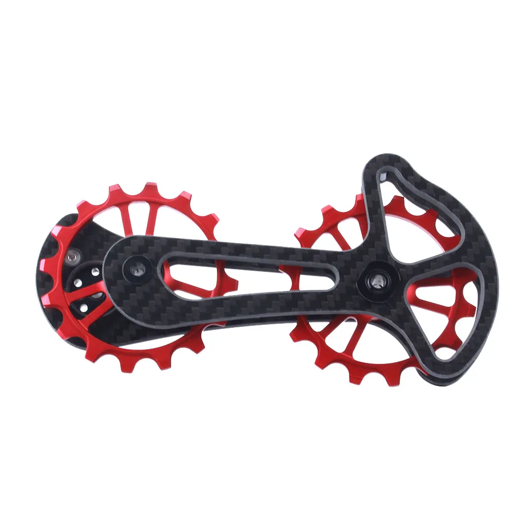 

Wheel Rear Derailleur Ceramic Bearing MTB Road Bike Rear Derailleur Pulley Guide Wheel for SHIMANO 5800/5700/4600/4700/105 (Red)