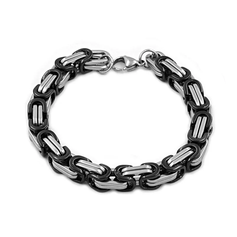 

stainless steel bracelet men punk rock jewelry high quality Stainless Steel Intricate Byzantine chain link bracelets for man wom