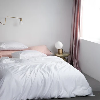 

white 60s Egyptian cotton flat sheet pillowcase&duvet cover sets/4pcs bedding sets 220*240cm/200*230cm quilt cover set