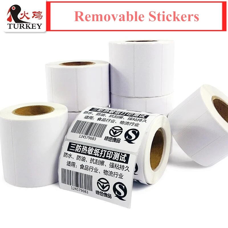 Removable Direct Thermal Waterproof Label 60 X 40 Mm 1000 Stickers