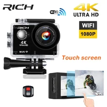 RICH Wifi 4K Ultra HD Action Camera 2.0 Touch Screen Waterproof with Gyro Remote Control Digital sport Camera go extreme pro cam
