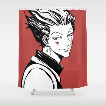 

HunterxHunter Hisoka Morow Shower Curtain Bath Products Shower Curtain Decor with Hooks Waterproof