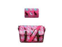 1 Set bag purse women men Scottie Cat Oilcloth School handbags Messenger Satchel Bag and canvas