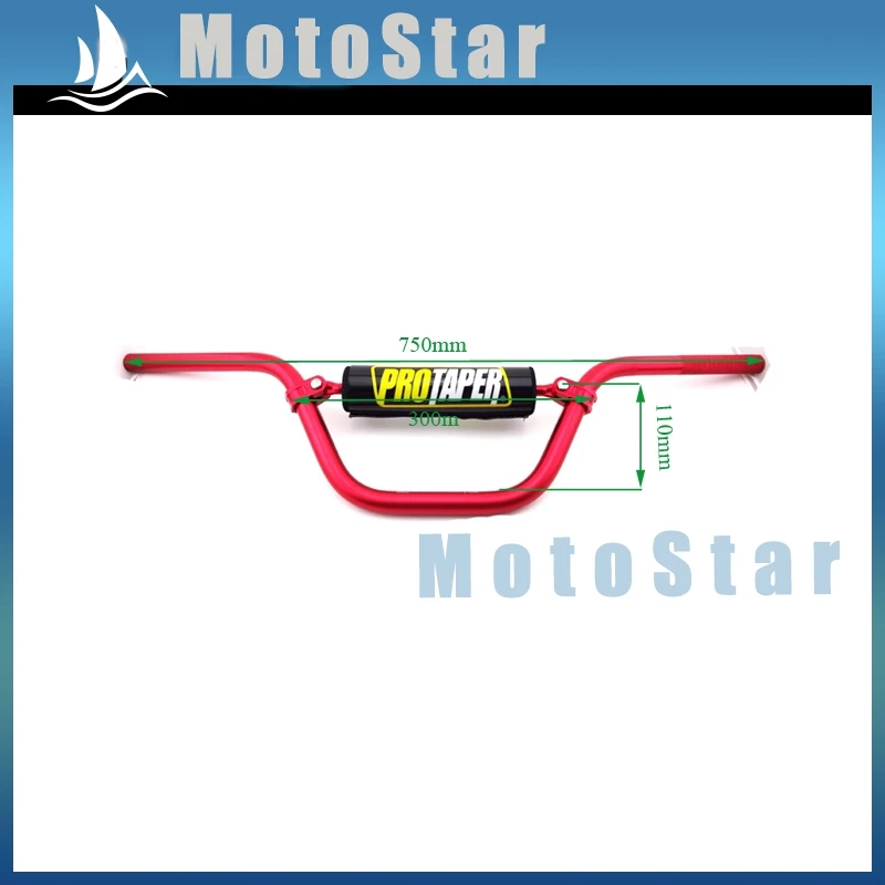 

7/8'' 22mm Red SE High Height Handlebar Pad Handle Bar For Chinese Pit Protaper Dirt Motor Bike Motocross Motorcycle