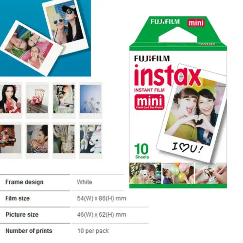 10 листов 1 упаковка Fujifilm Instax Mini 8 пленка белая кромка для Fuji Instant Mini 7 8 25 50 s 90 300 фото камера SP-1 SP-2 принтер