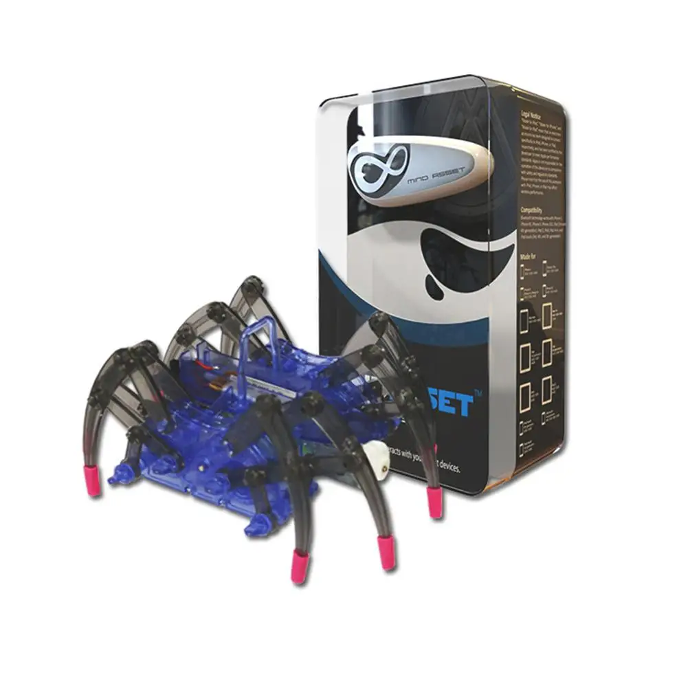 

Children's Educational Toys Brain Radio Wave Idea Control DIY Spider Intelligence Robot Detector+Toy