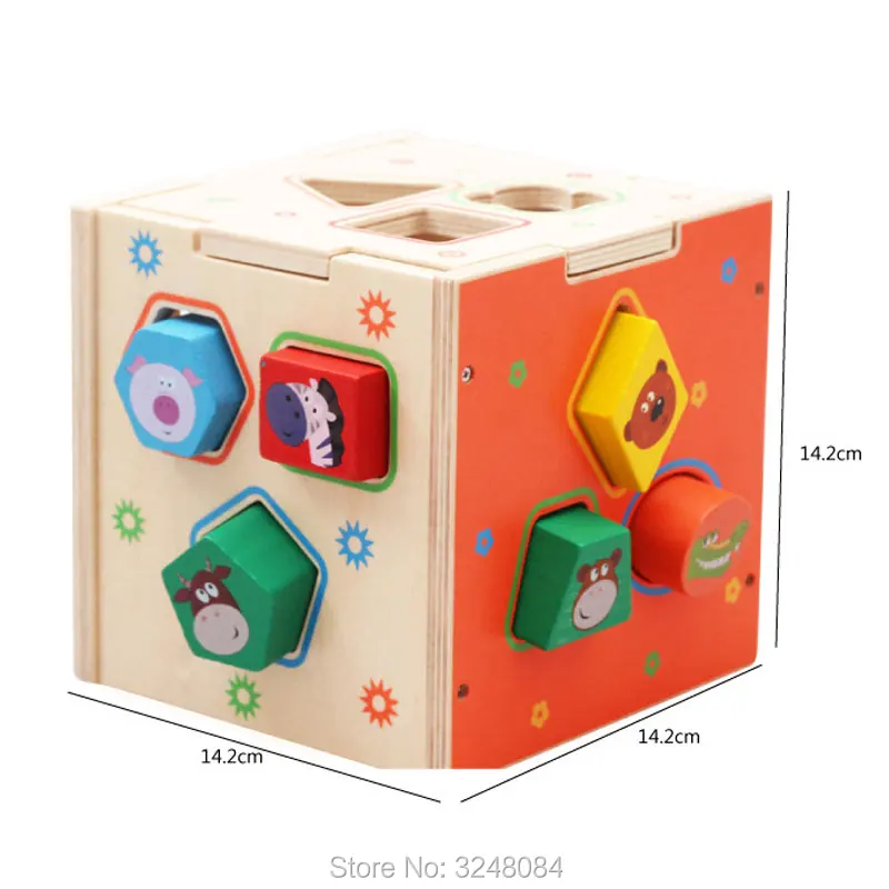 Новые детские блок матч Форма обучения учебный древесины Игрушки для маленьких детей Геометрия Форма Интеллект коробка ребенка раннего