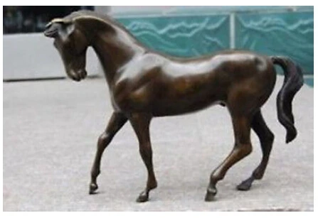 

The 20Cm Exquisite Bronze Stand-Pu Horse Statue free shipping