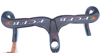 

Specials! 2015 FCFB FW Carbon Fiber Road Bicycle Integrated Handlebar with stem carbon road handleba 130/77mm free shipping