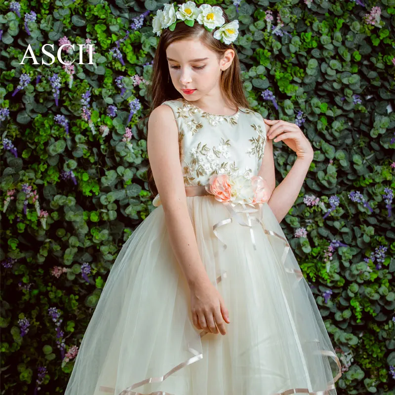 

Ascii Code Fashion Princess Flower Girl Dress Summer Wedding Birthday Party Kids Dresses For Girls Children's Costume