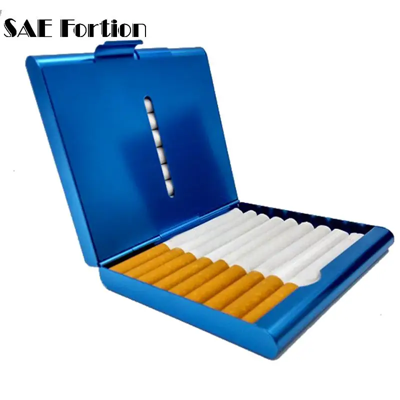 Aluminum Cigarette Case Storage for 20 Cigarettes Holder Double Side