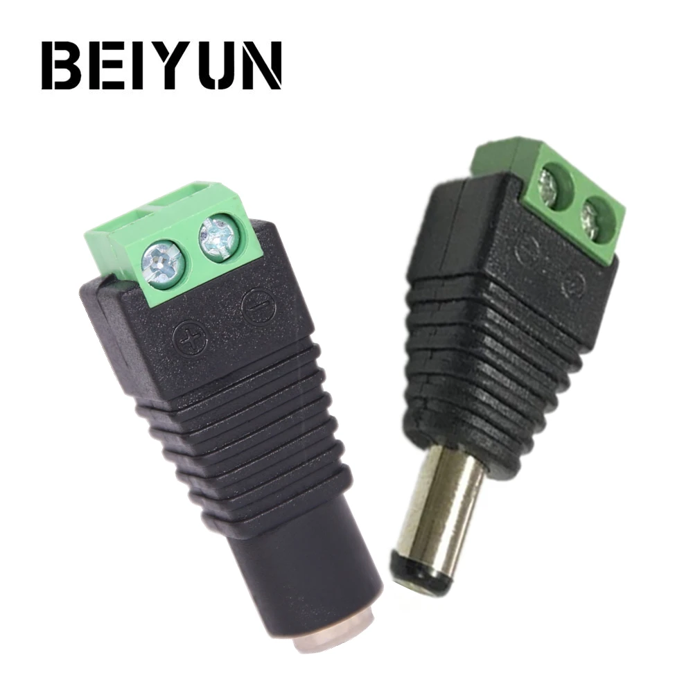 

10PCS DC Power Female Plug Male Plug Jack Adapter Connector plug For SMD 5050 2835 5630 LED Strip Light